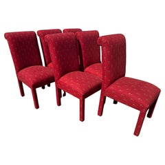 Set of 6 Fully Upholstered Parsons Style Dining Chairs