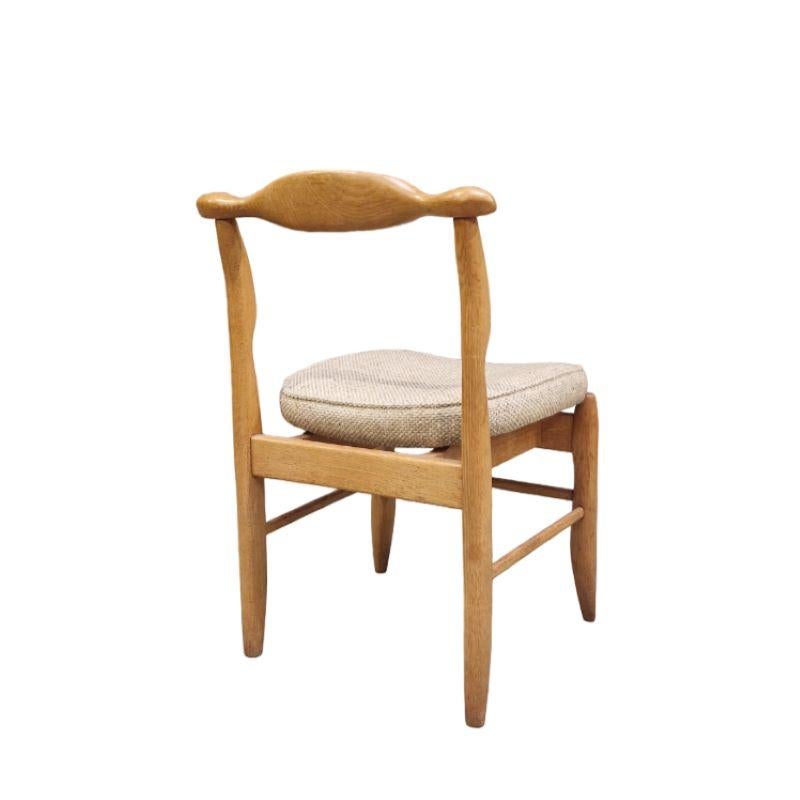 Tissu Ensemble de 6 fauteuils Fumay de Guillerme et Chambron pour Votre Maison, France, années 1970 en vente