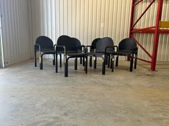 Ensemble de 6 chaises de salle à manger 'Orsay' de Gae Aulenti pour Knoll International 1984, signé