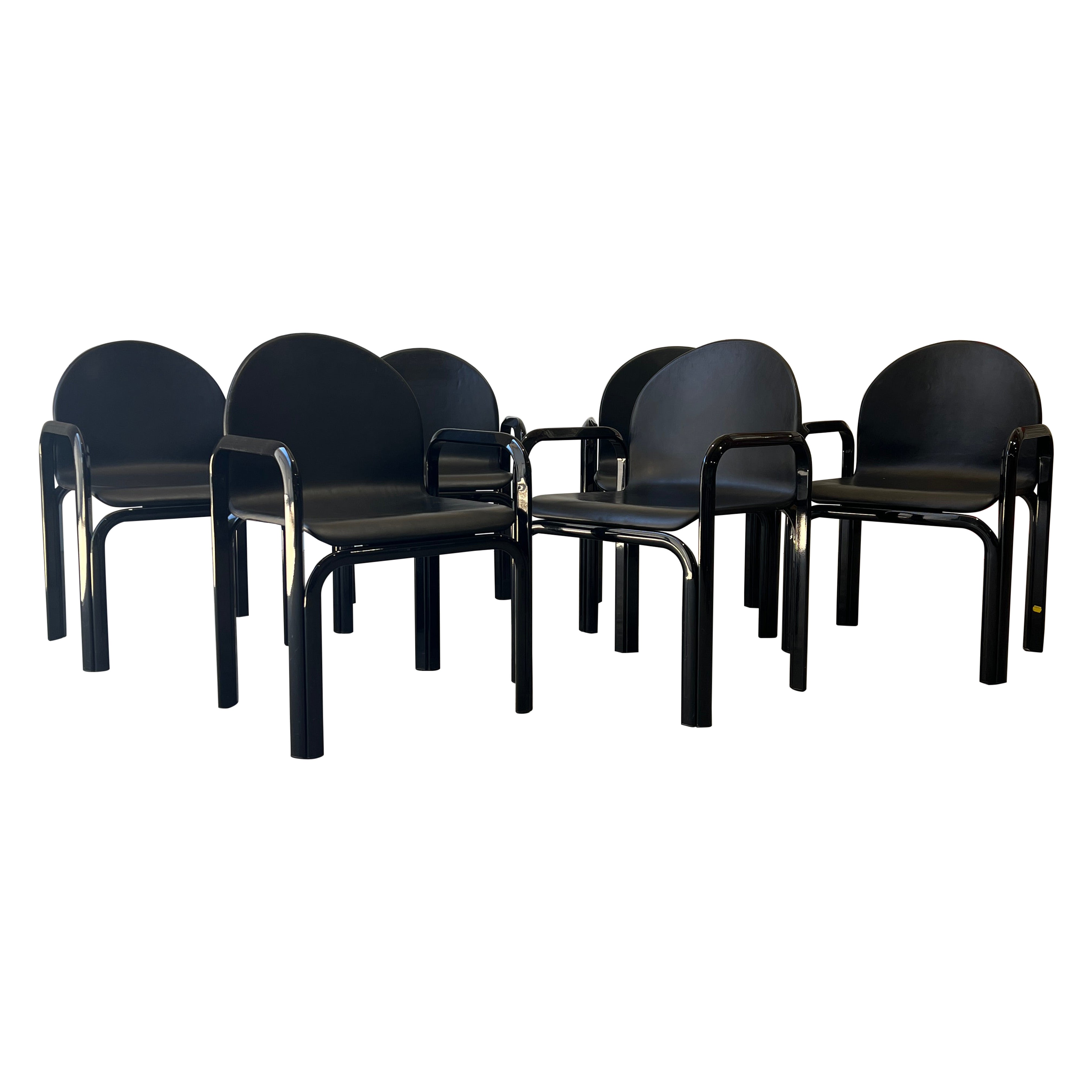 Set of 6 Gae Aulenti for Knoll International 
Orsay
 Dining Chairs 1984, Signed en venta