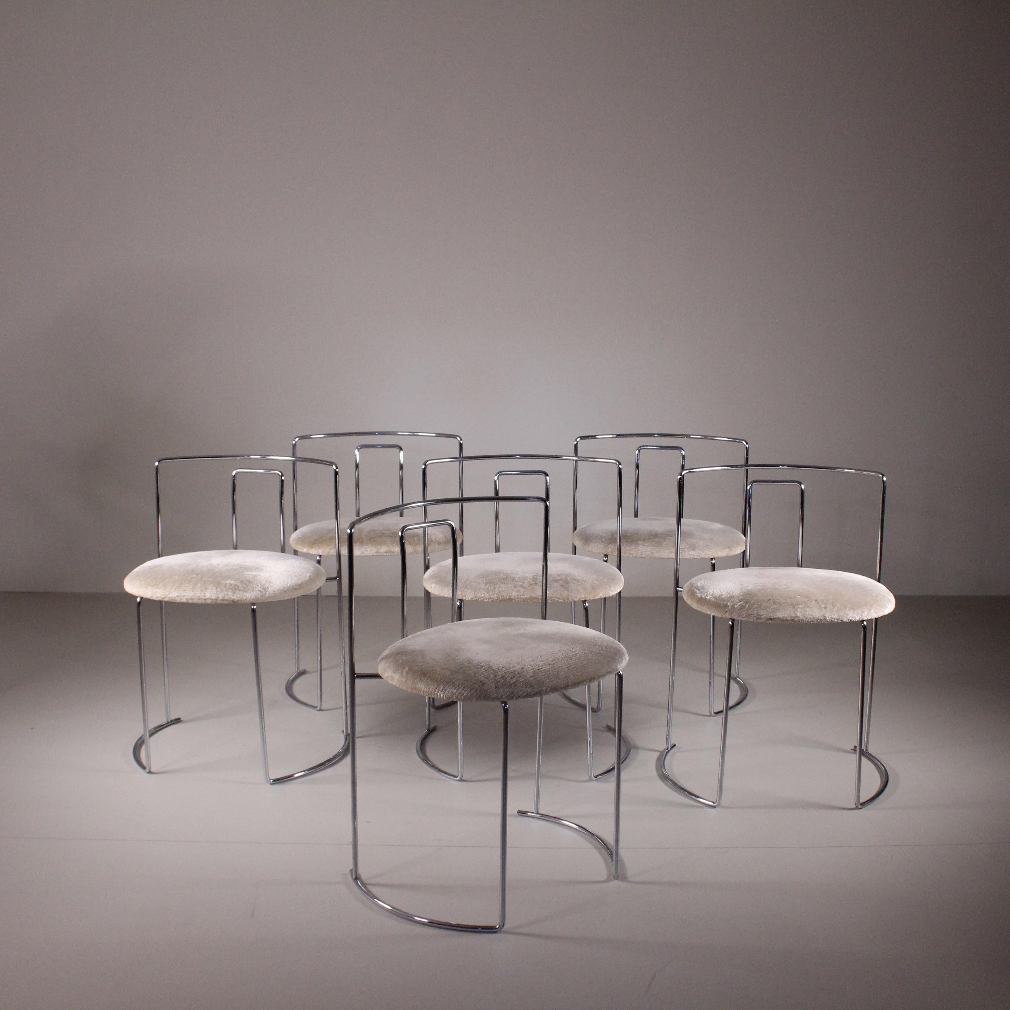 Mid-Century Modern Set of 6 Gaja chairs, Kazuhide Takahama, Cassina, 1974 For Sale