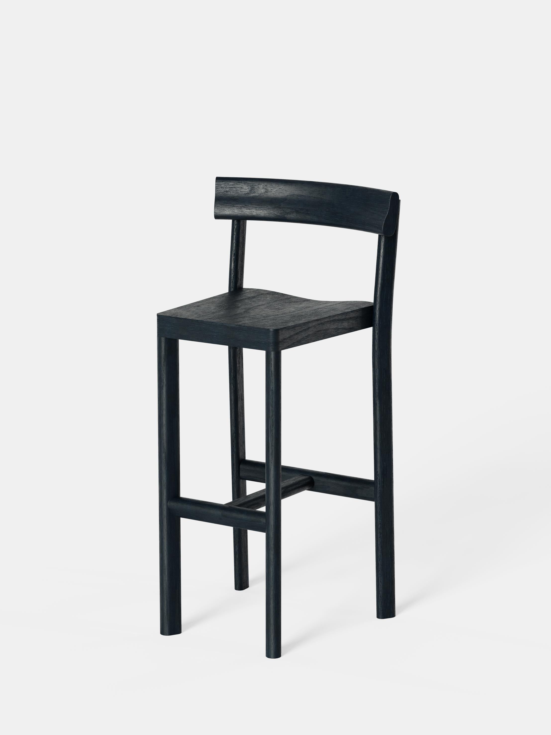 Set of 6 Galta 75 Black Oak Counter Chairs by Kann Design
Dimensions: D 50 x W 43 x H 101.5 cm.
Materials: Black lacquered oak.
Available in other colors.

The Galta counter chair is the big sister of the classic Galta chair. The base stretches and