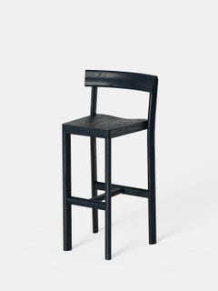Set of 6 Galta 75 Black Oak Counter Chairs by Kann Design