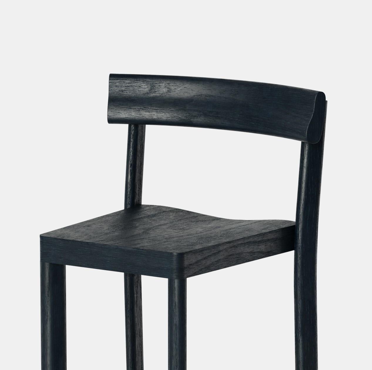 Satz von 6 Galta 75 Thekenstühlen aus schwarzer Eiche von Kann Design (Postmoderne) im Angebot