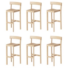 Ensemble de 6 chaises de comptoir en chêne Galta 75 par Kann Design