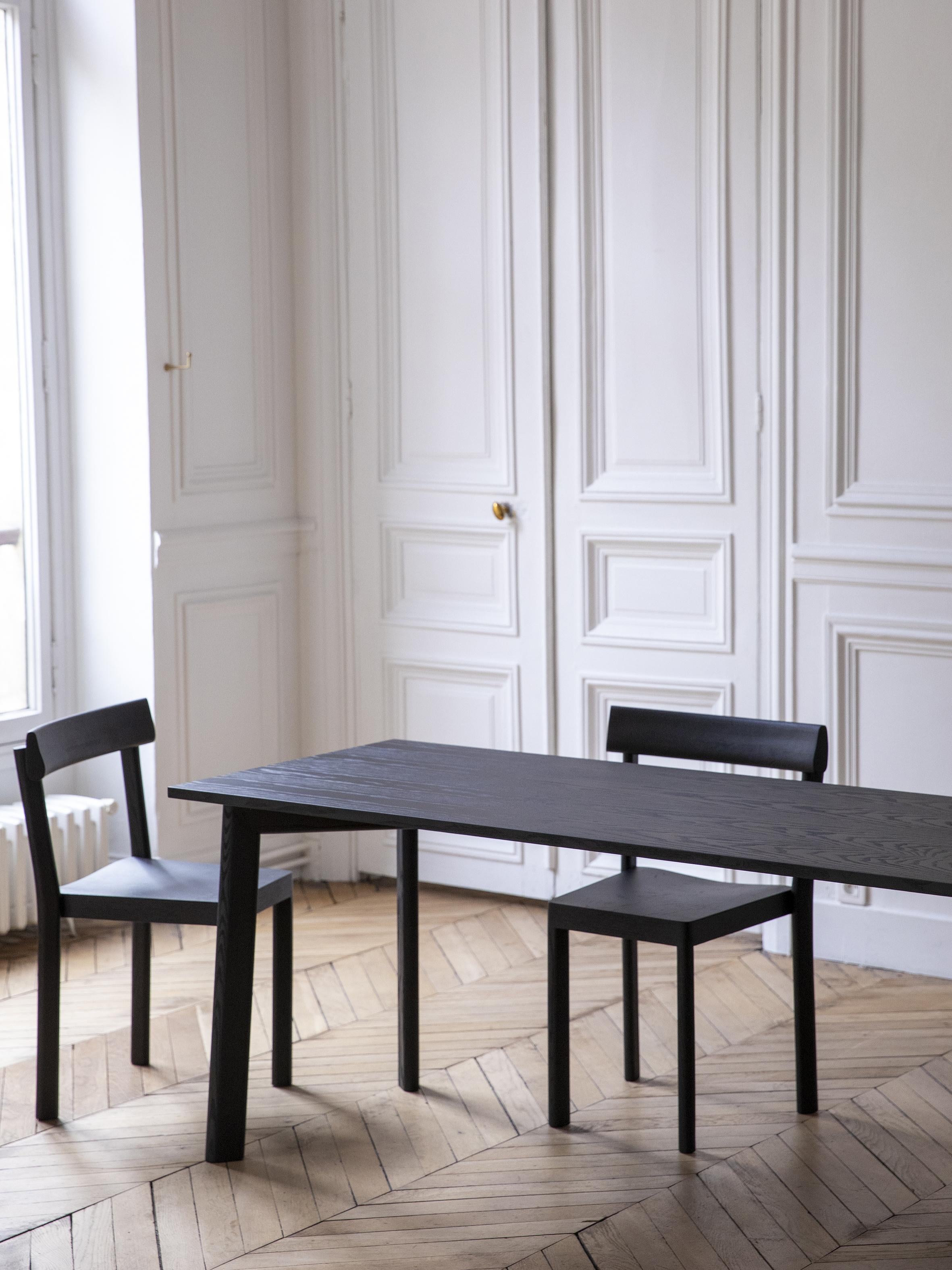 Français Lot de 6 chaises Galta en chêne noir par Kann Design en vente