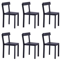 Satz von 6 Galta-Stühlen aus schwarzer Eiche von Kann Design