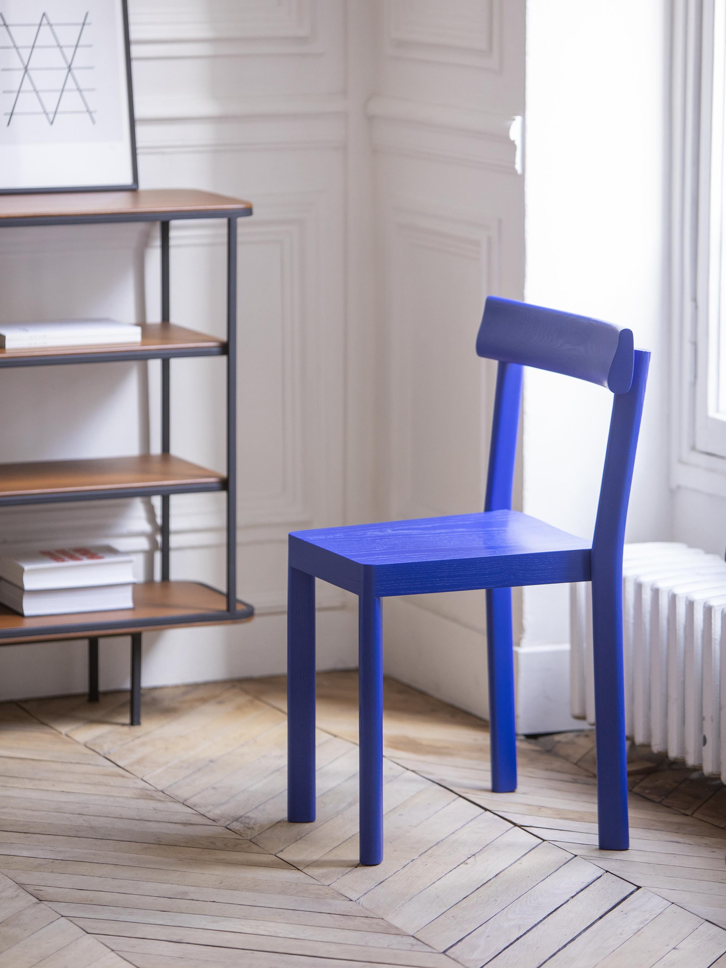 Français Ensemble de 6 chaises en chêne bleu Galta par Kann Design en vente