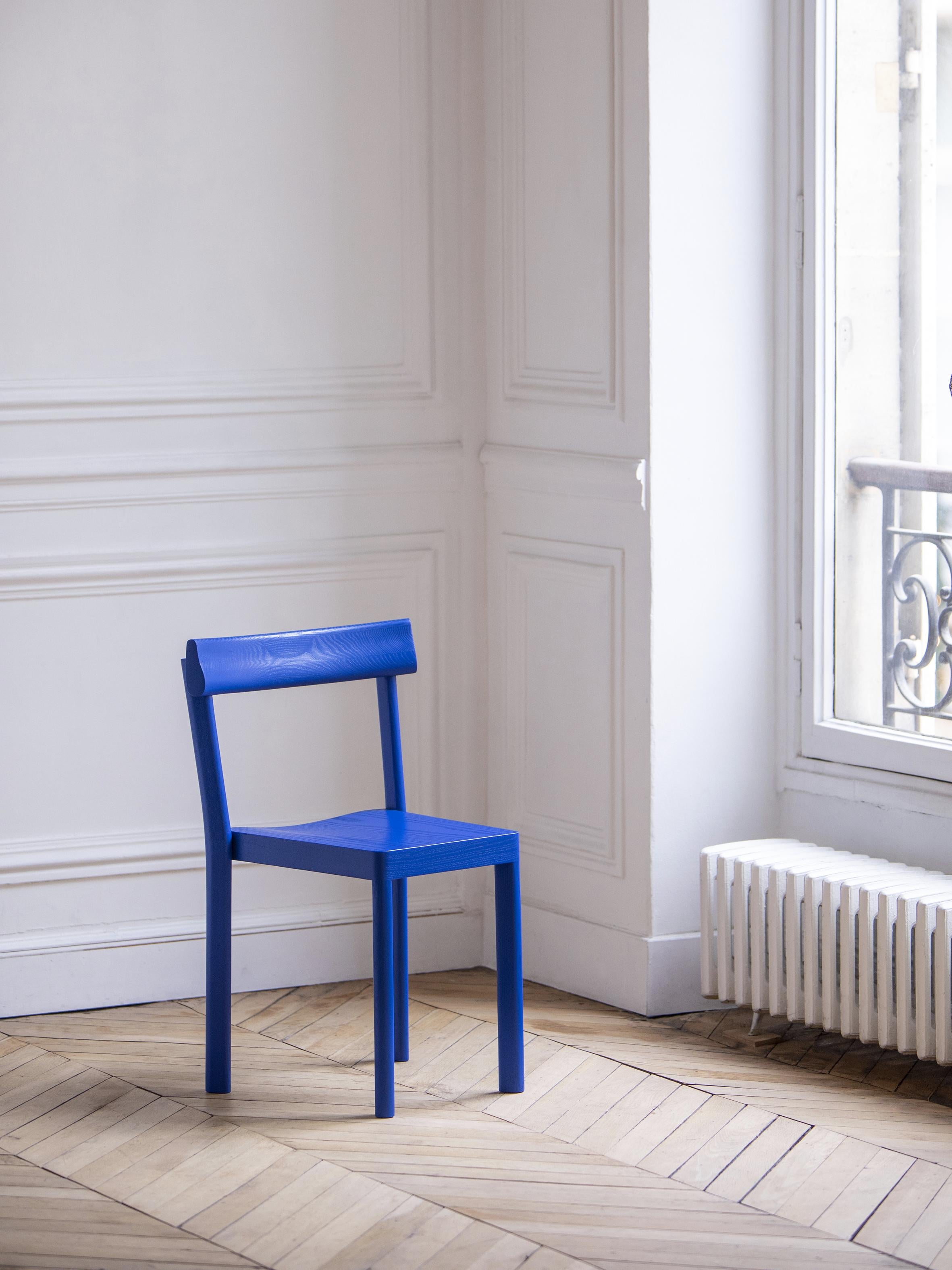 Chêne Ensemble de 6 chaises en chêne bleu Galta par Kann Design en vente