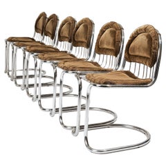 Set of 6 Gastone Rinaldi chairs, 1970s