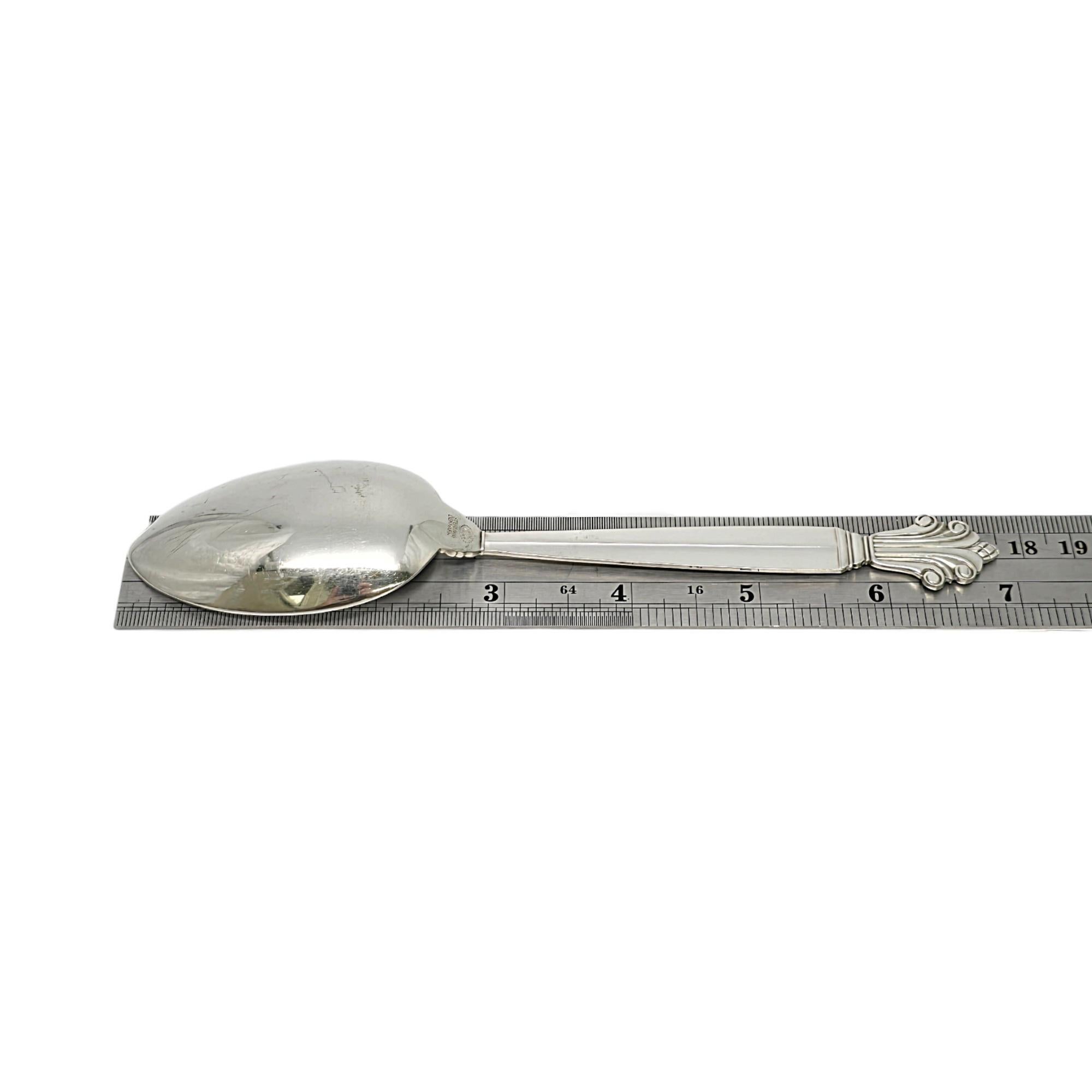 Ensemble de 6 cuillères à dessert/à soupe ovales en argent sterling de Georg Jensen #19717 en vente 6