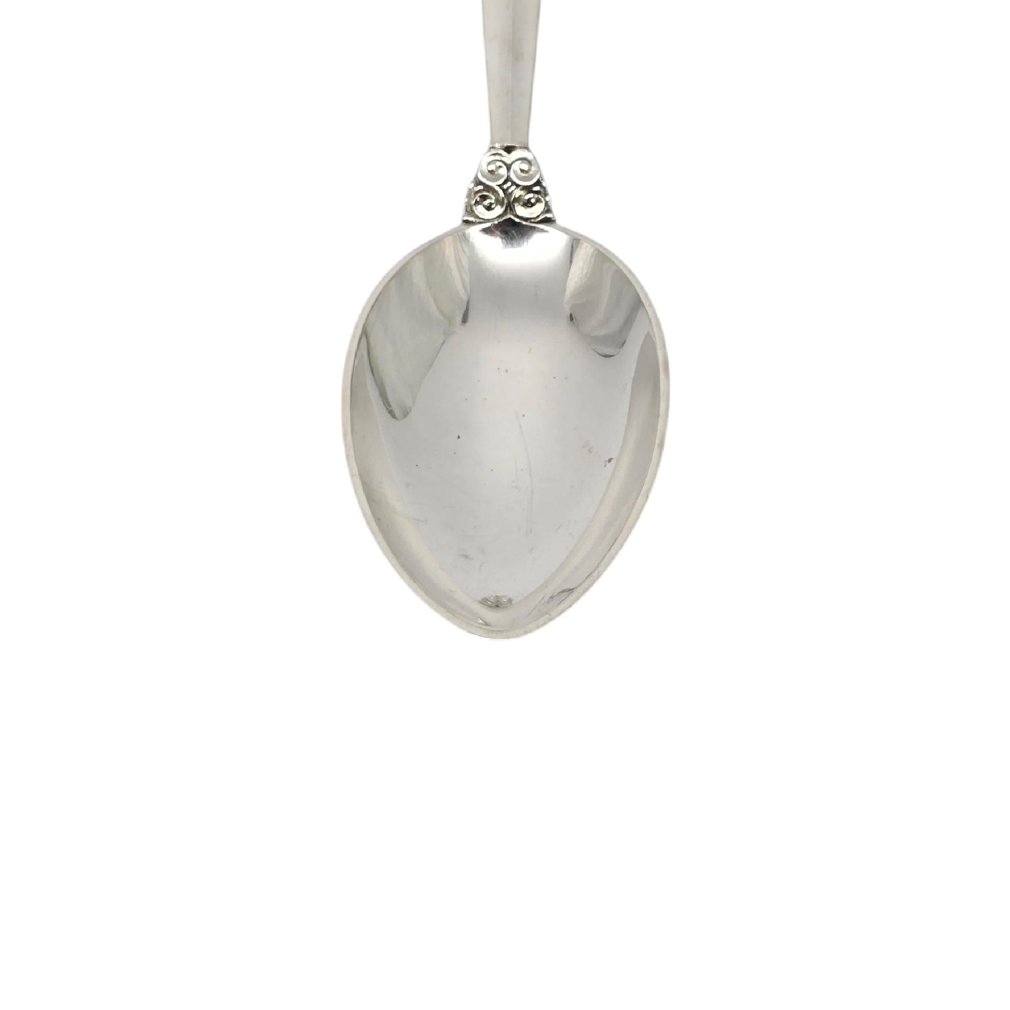 Ensemble de 6 cuillères à dessert/à soupe ovales en argent sterling de Georg Jensen #19717 en vente 1