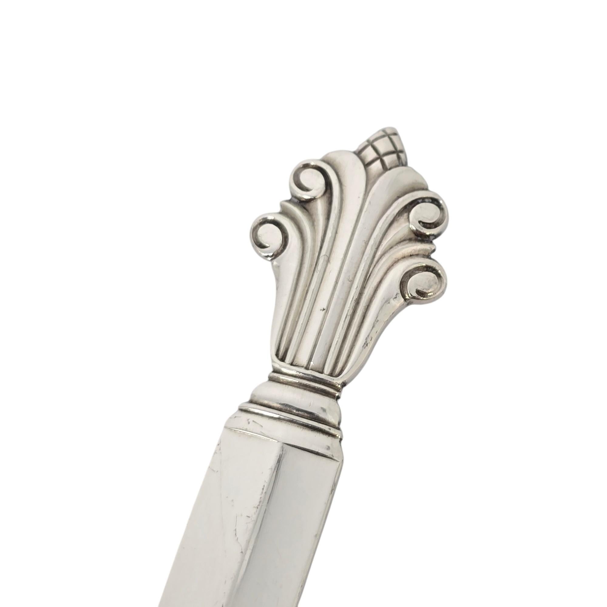 Ensemble de 6 cuillères à dessert/à soupe ovales en argent sterling de Georg Jensen #19717 en vente 4