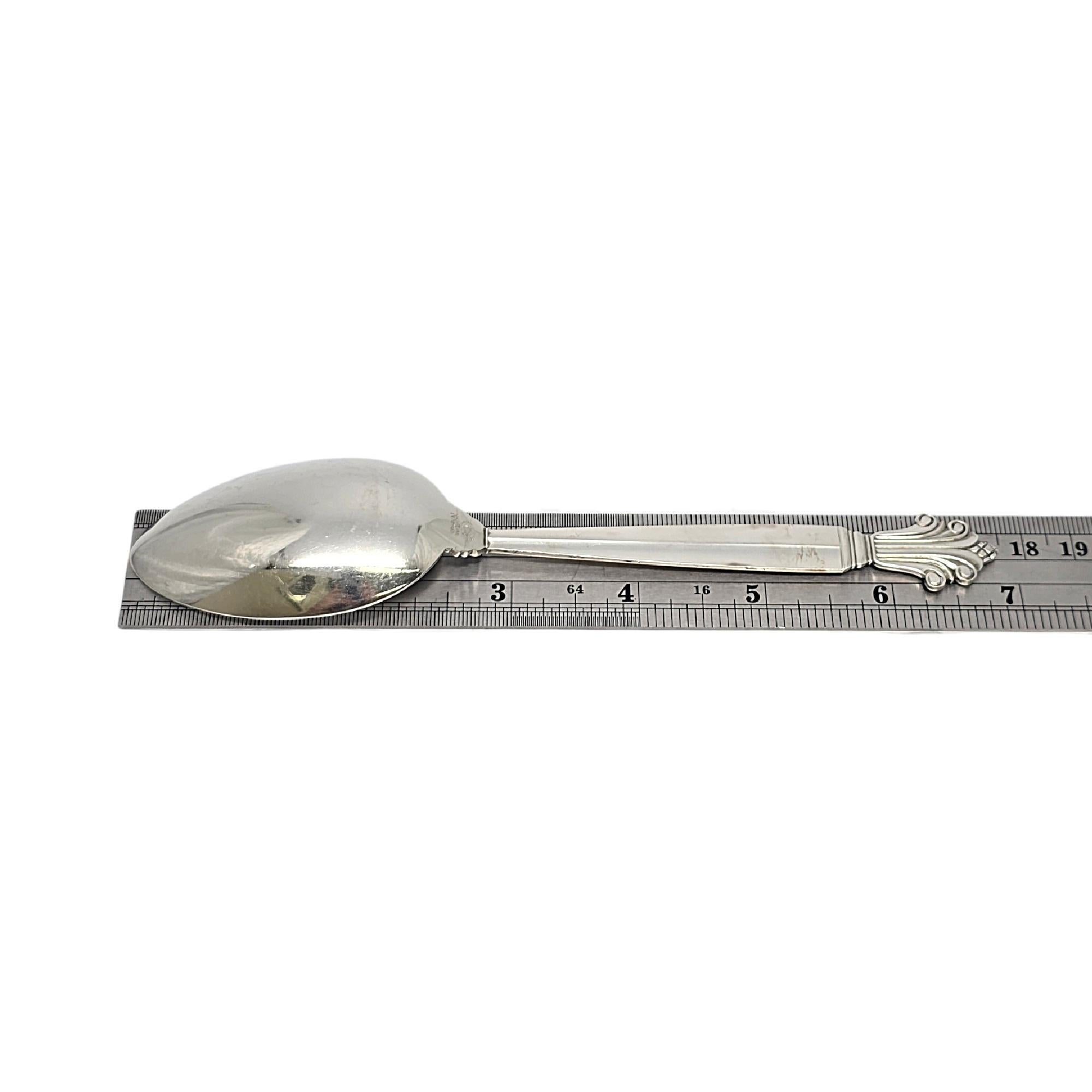 Set di 6 cucchiai da dessert/da minestra ovali in argento sterling Georg Jensen Acanthus #19718 in vendita 6