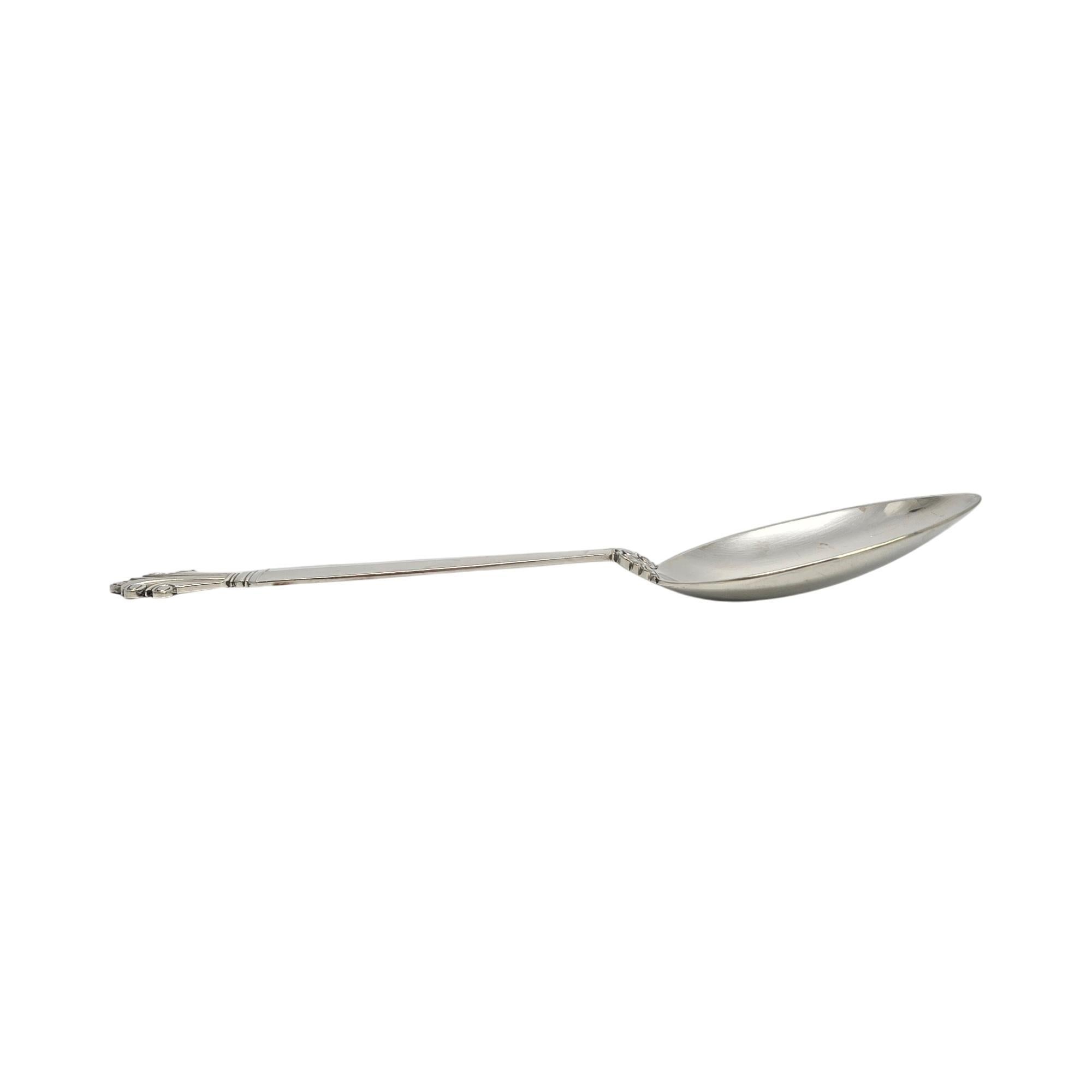 Set di 6 cucchiai da dessert/da minestra ovali in argento sterling Georg Jensen Acanthus #19718 In condizioni buone in vendita a Washington Depot, CT