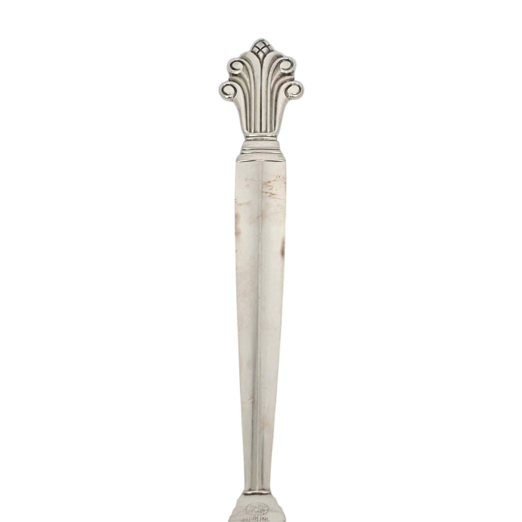 Set di 6 cucchiai da dessert/da minestra ovali in argento sterling Georg Jensen Acanthus #19718 in vendita 2