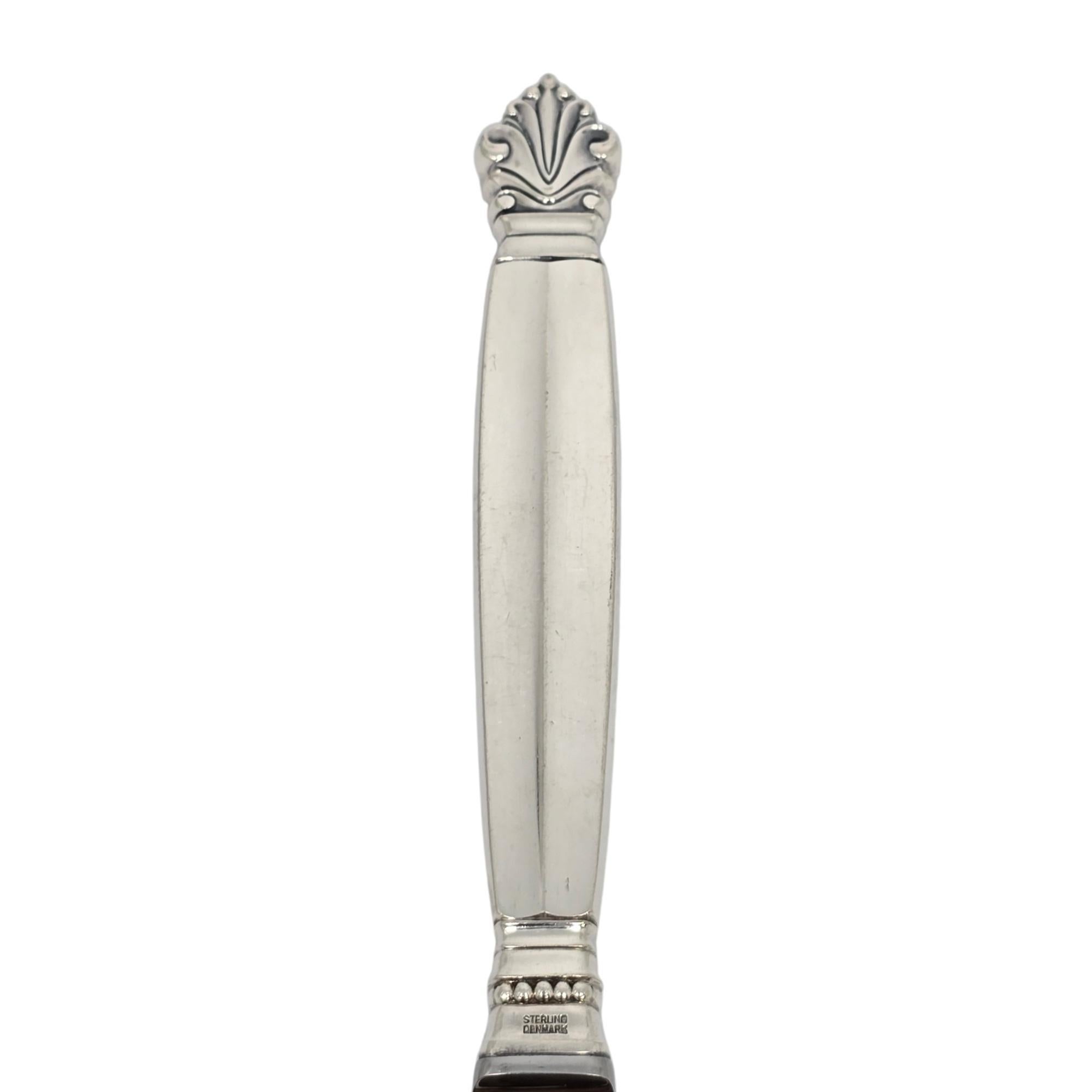 Set di 6 coltelli da cena con manico lungo in argento sterling Georg Jensen Acanthus #19716 in vendita 2