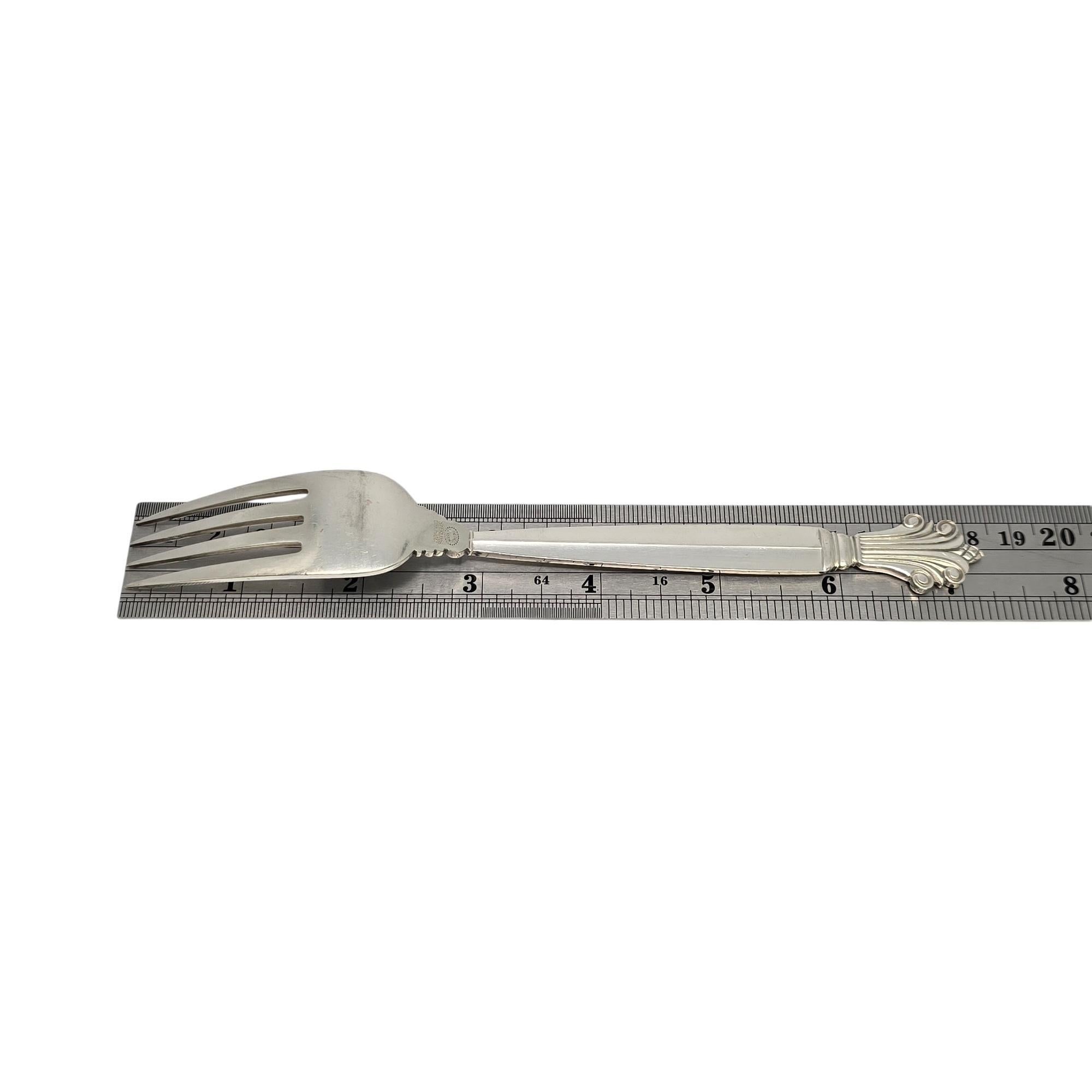 Set di 6 forchette in argento sterling Georg Jensen Denmark Acanthus 7 1/8