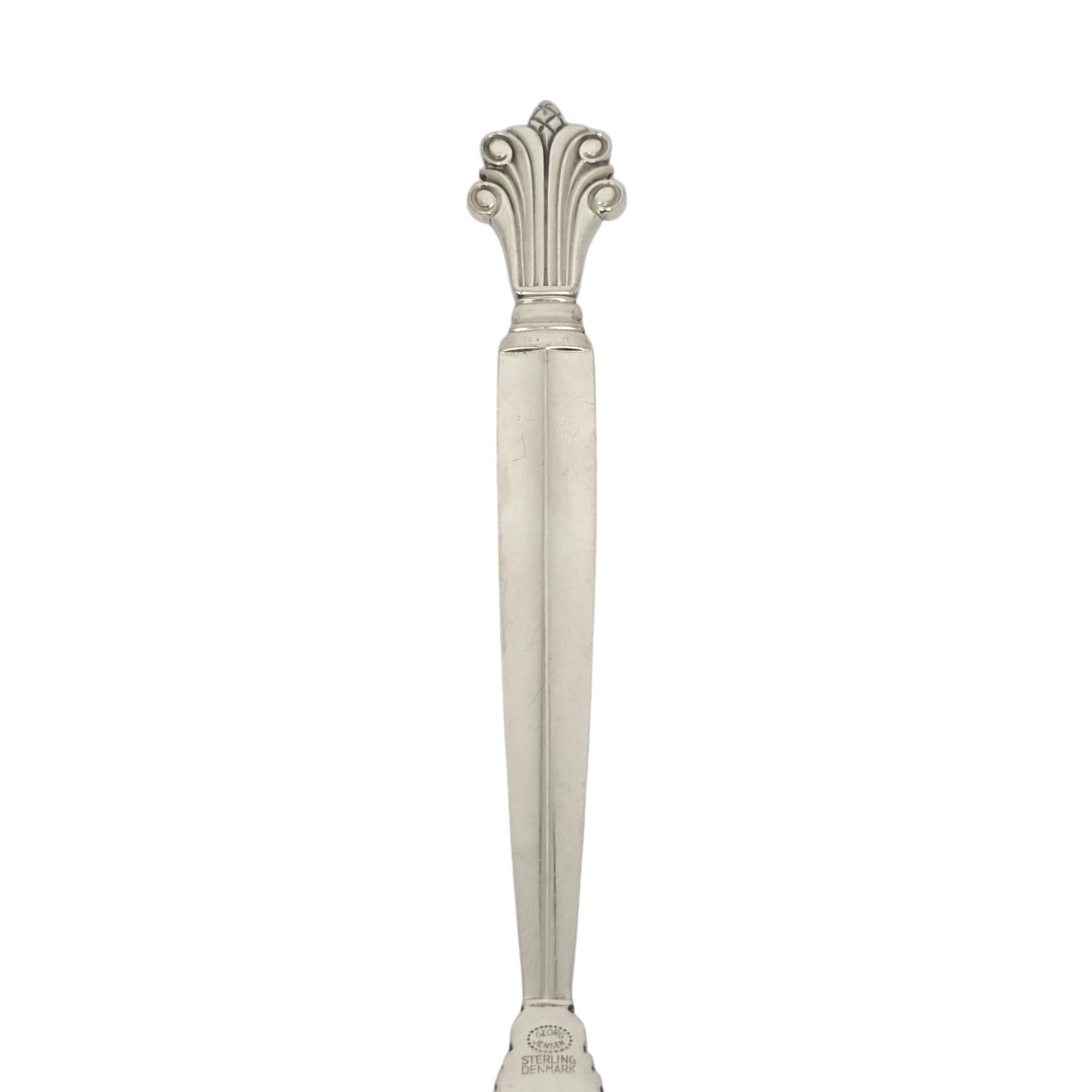Set di 6 forchette in argento sterling Georg Jensen Denmark Acanthus 7 1/8
