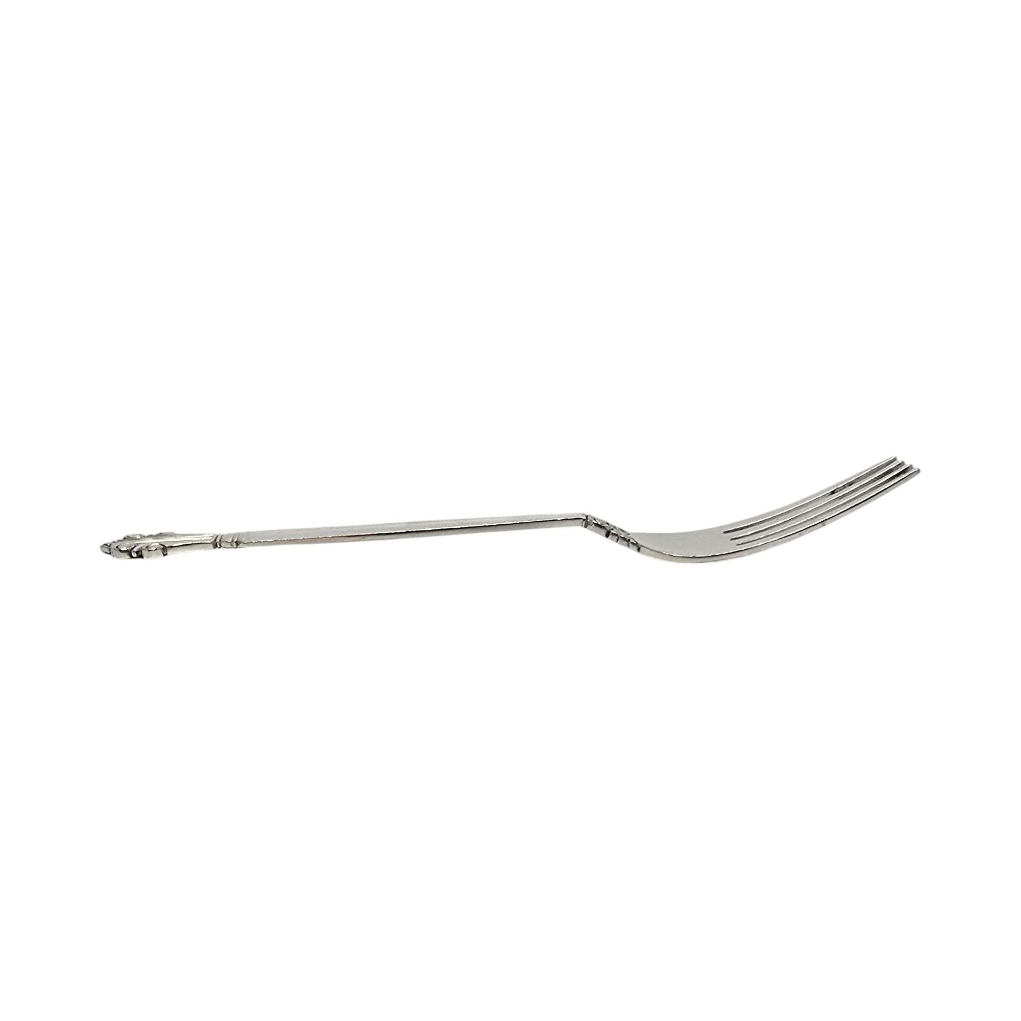 Set di 6 forchette in argento sterling Georg Jensen Denmark Acanthus 7 1/8