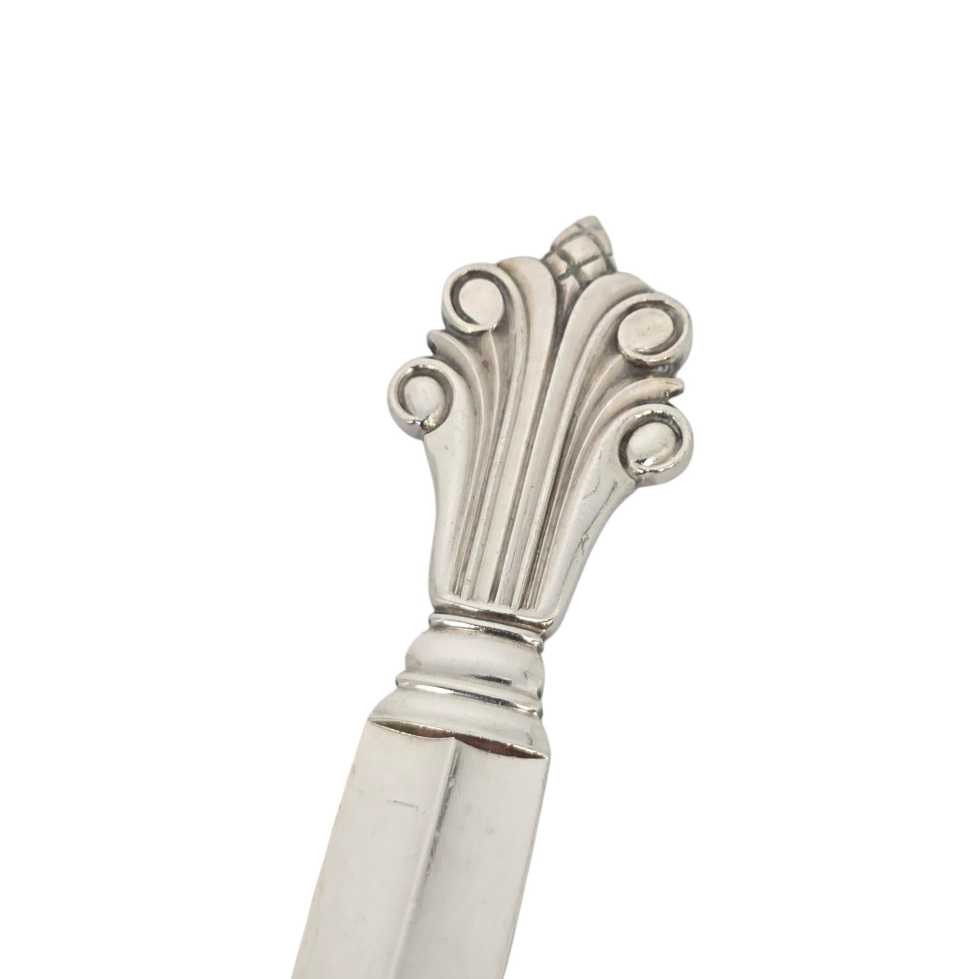 Set di 6 forchette in argento sterling Georg Jensen Denmark Acanthus 7 1/8