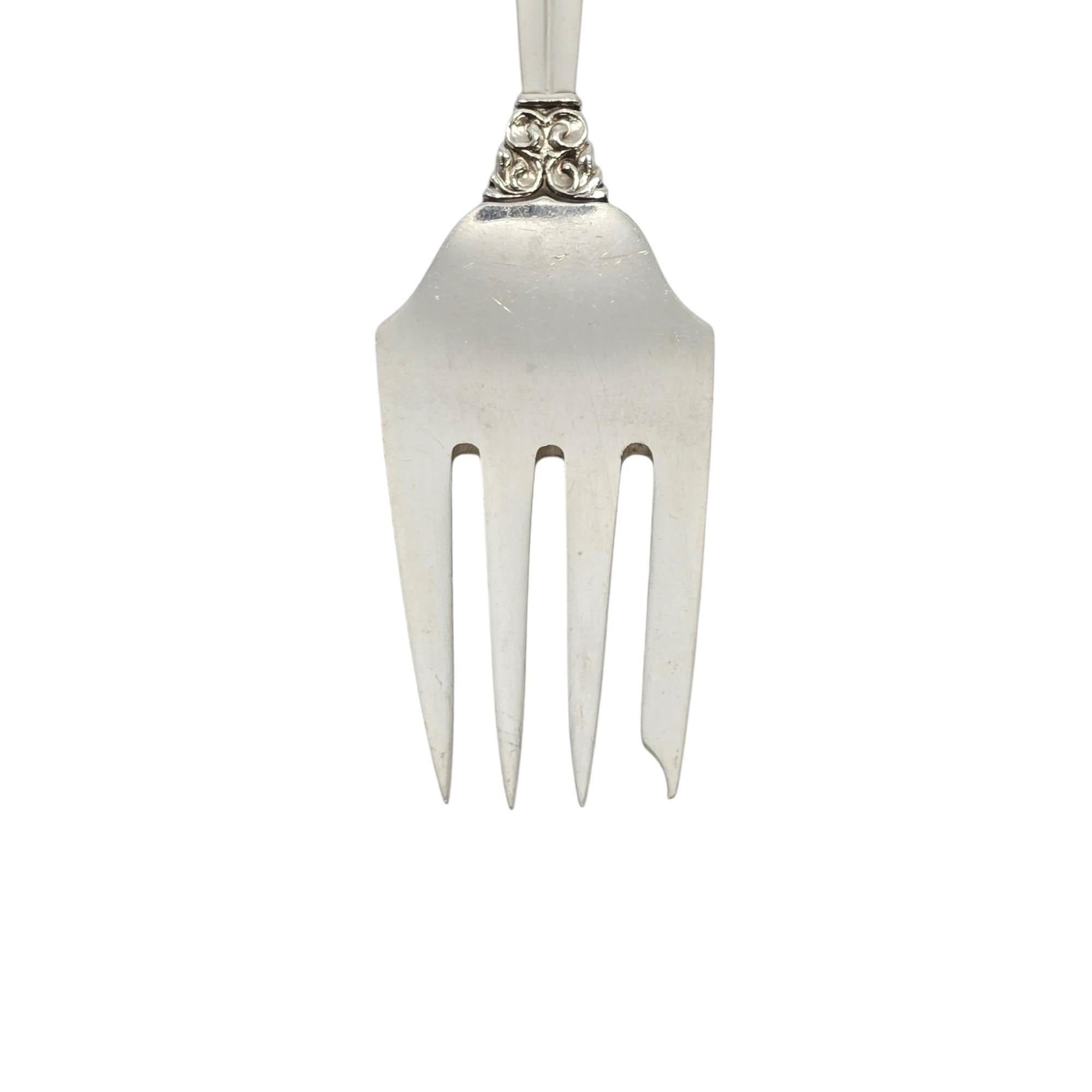 Set di 6 forchette da insalata in argento sterling Georg Jensen Denmark Acanthus 5 3/4