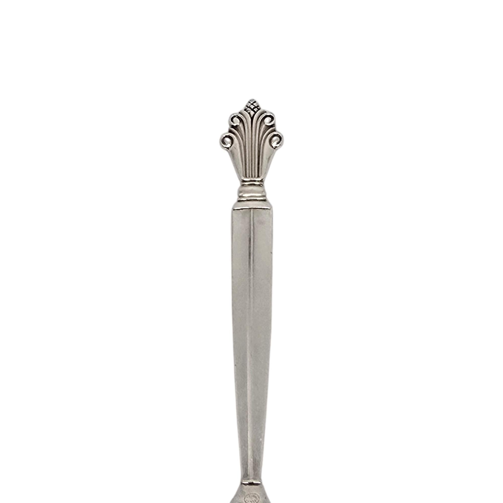 Set di 6 cucchiaini in argento sterling Georg Jensen Denmark Acanthus 5 3/4