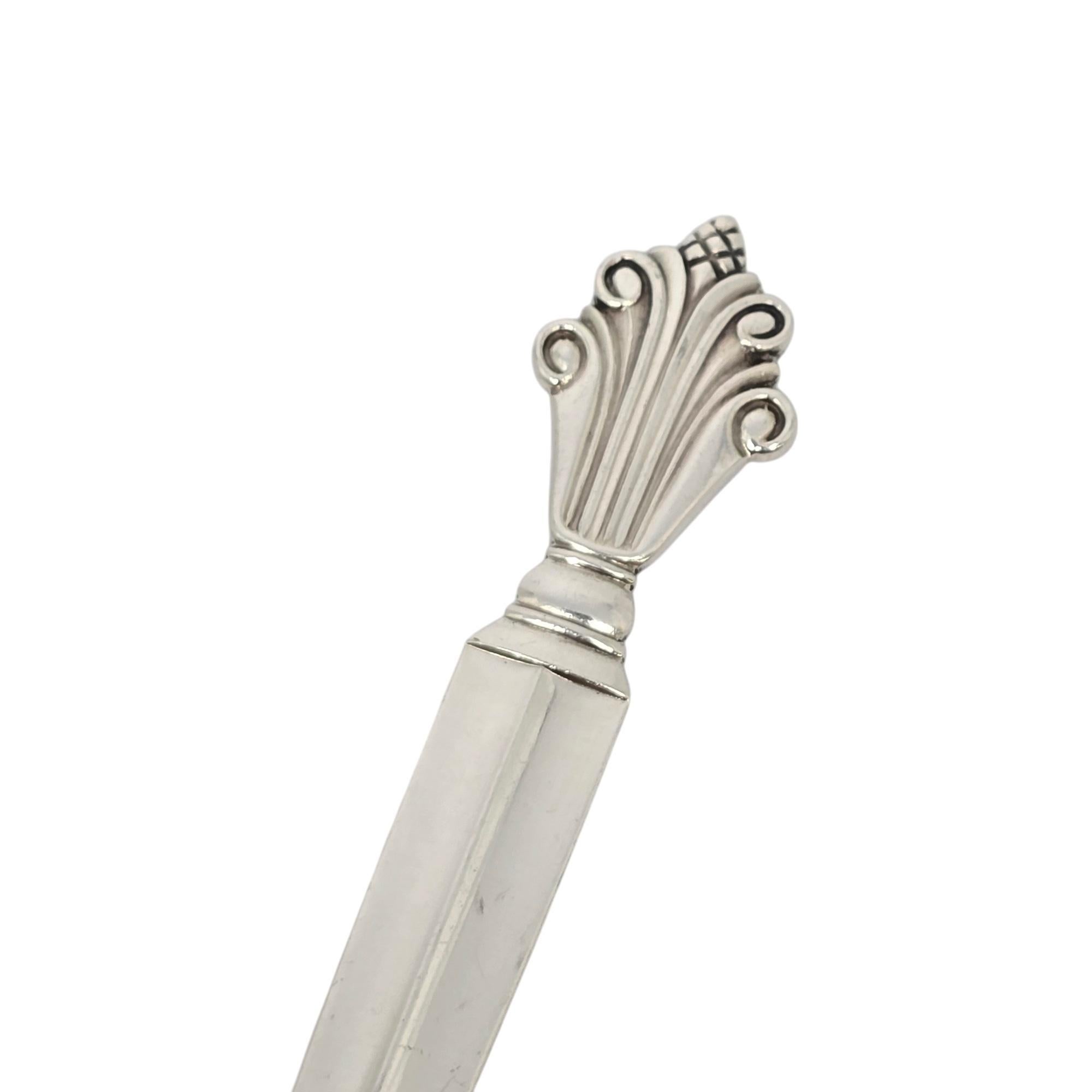Set di 6 cucchiaini in argento sterling Georg Jensen Denmark Acanthus 5 3/4