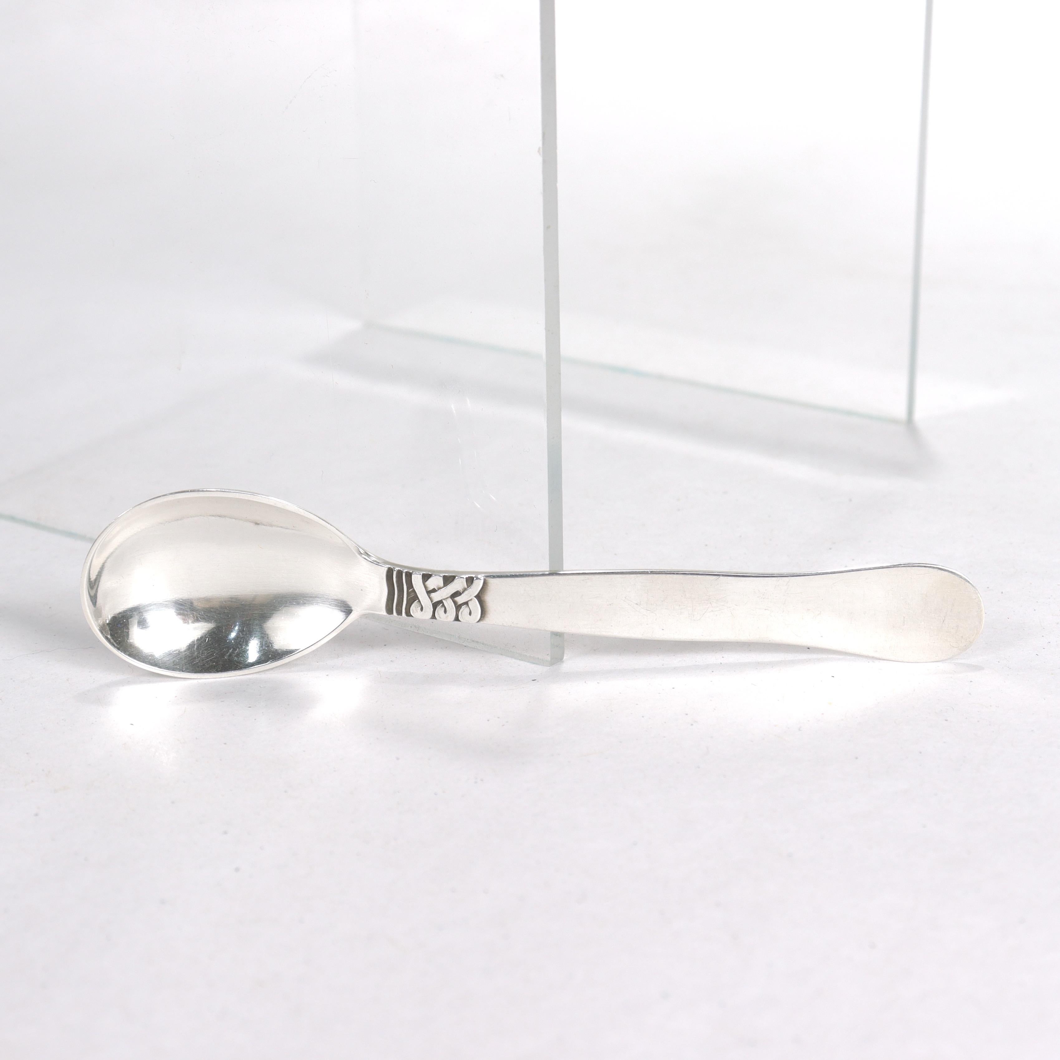 Set of 6 Georg Jensen Sterling Silver Landby/Nordic #76 Coffee Spoons For Sale 7