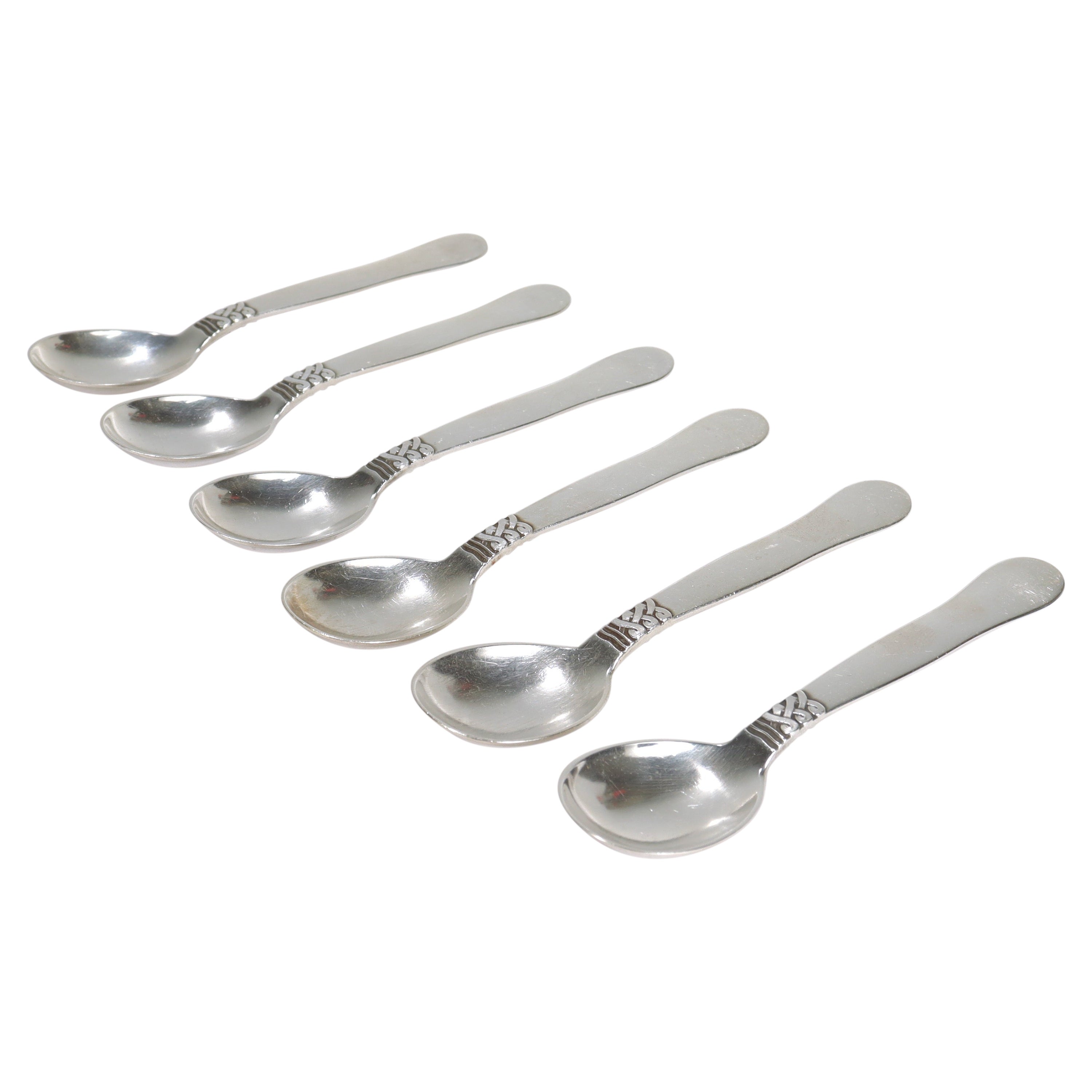 6er-Set Georg Jensen Landby/Nordic-Couchtische aus Sterlingsilber im Angebot
