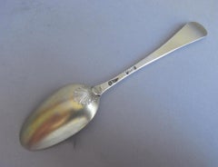 Set di 6 cucchiaini da tè in argento dorato di Giorgio II realizzati a Londra da Elias Cachart, 1745