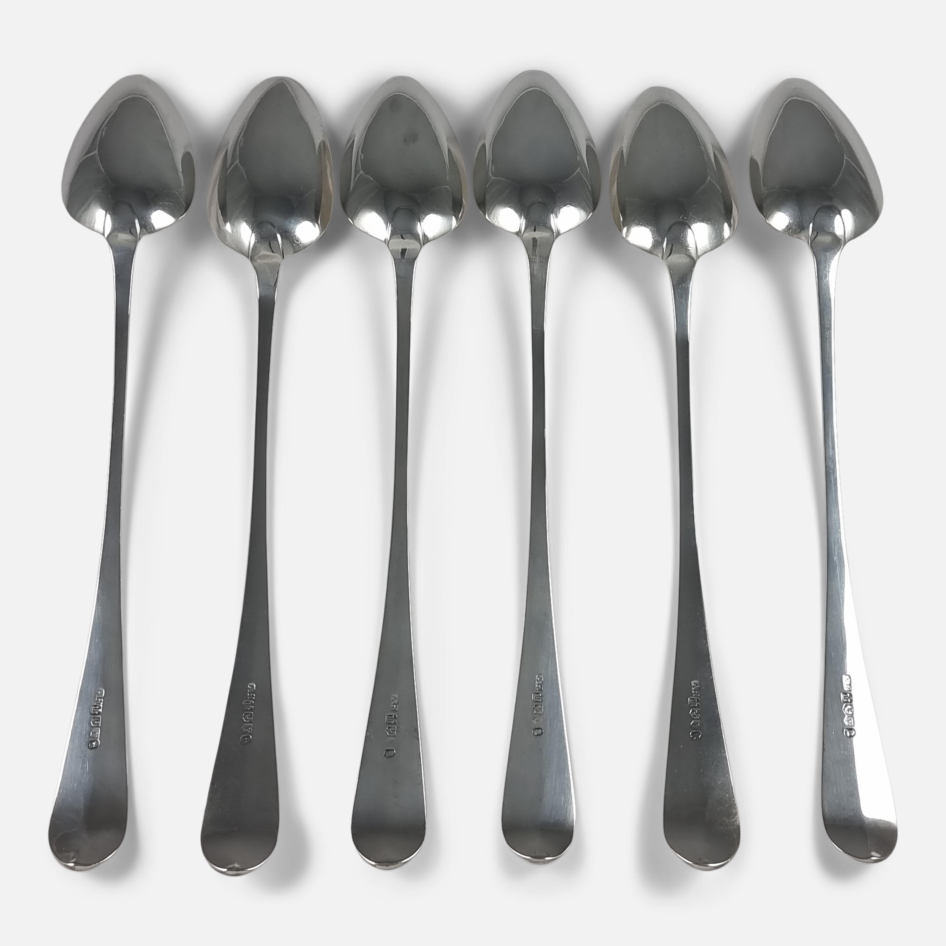 Set of 6 George III Scottish Silver Celtic-Point Pattern Basting Spoons, 1804 In Good Condition For Sale In Glasgow, GB