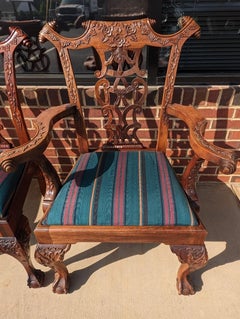 Set of 6 George III Style Carved Mahogany Dining Chairs