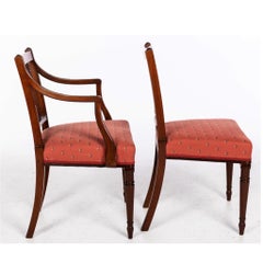 Set of 6 George III Style Mahogany Dining Chairs, 19th Century