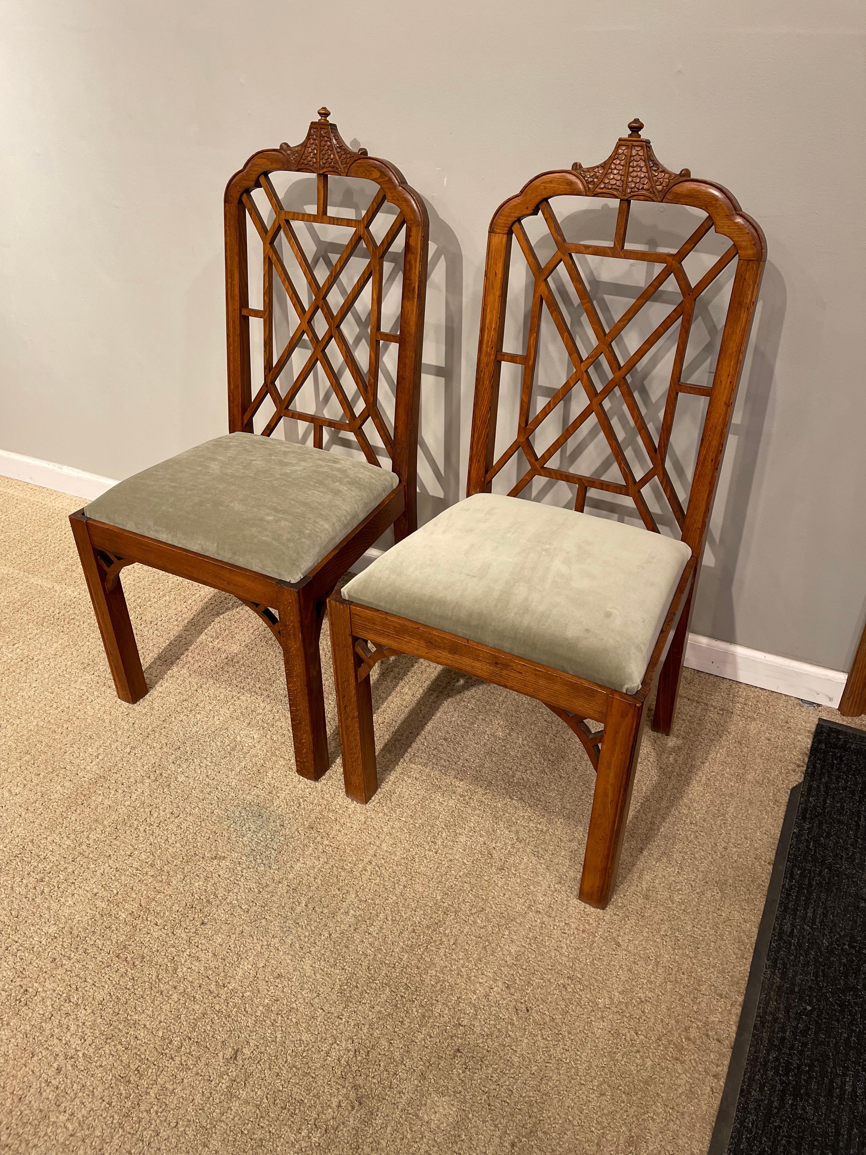 English Set of 6 George III Style Mahogany Side Chairs For Sale