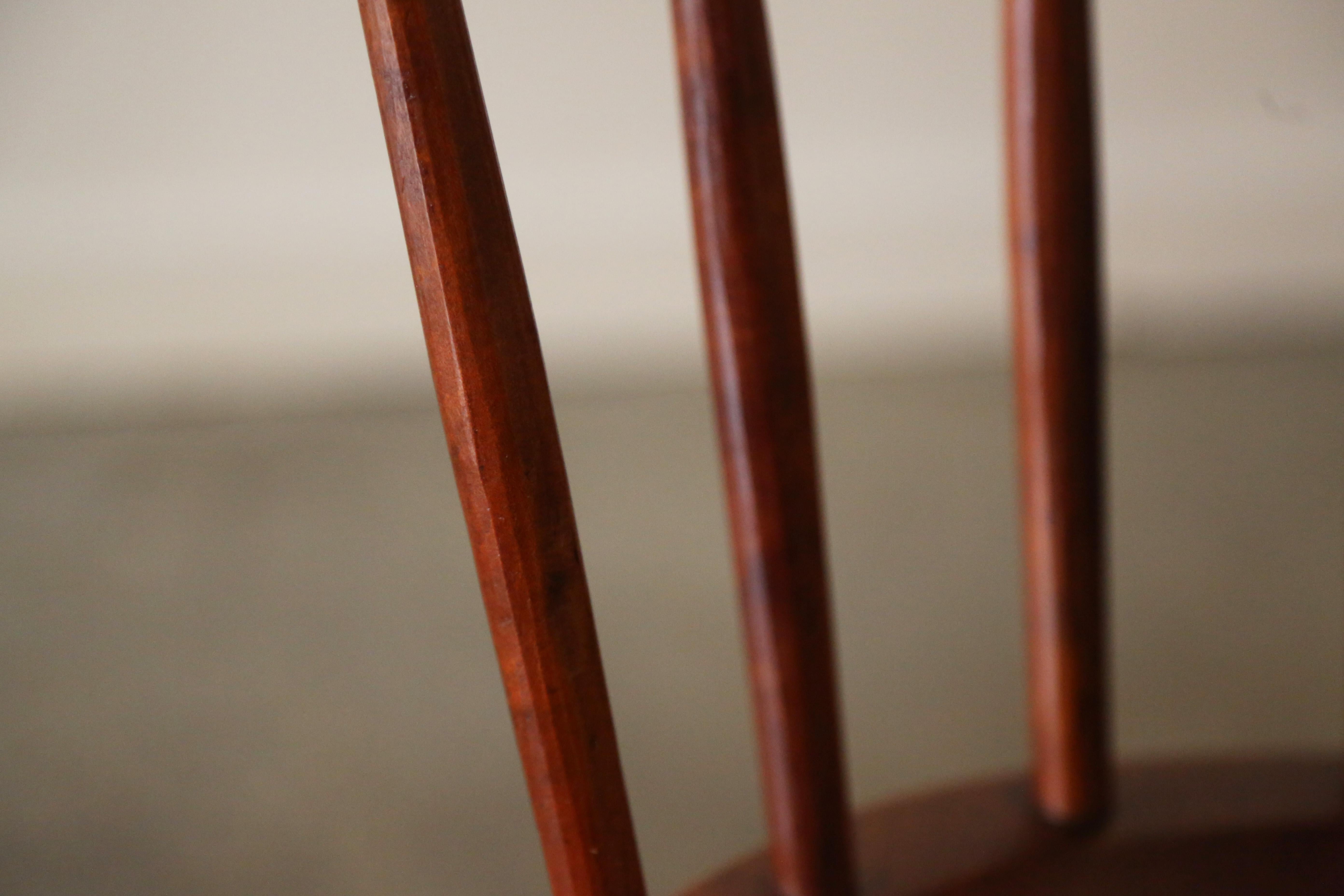 Satz von 6 George Nakashima Studio-Stühlen mit gerader Rückenlehne aus massivem Kirschbaumholz im Angebot 4