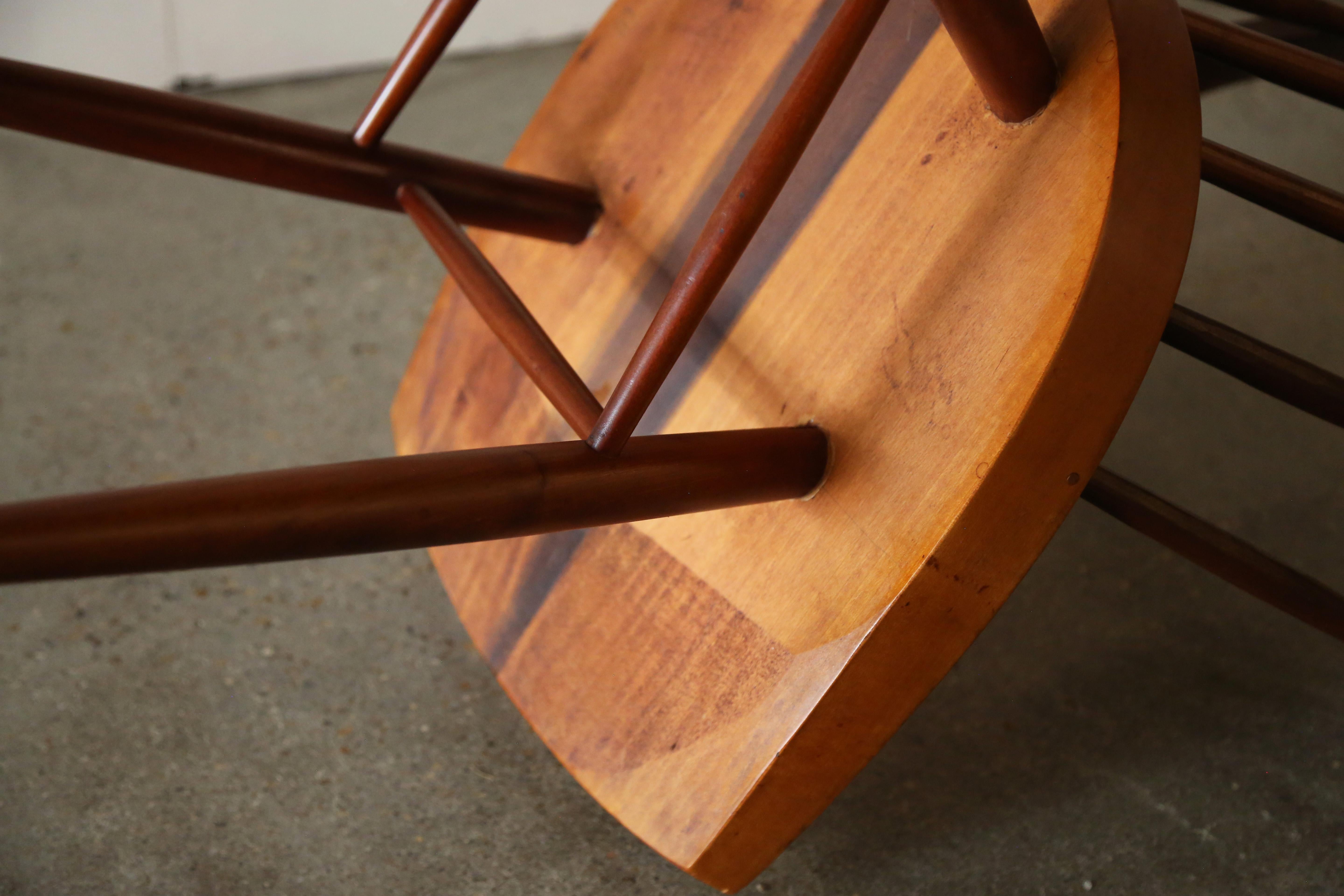 Satz von 6 George Nakashima Studio-Stühlen mit gerader Rückenlehne aus massivem Kirschbaumholz im Angebot 6