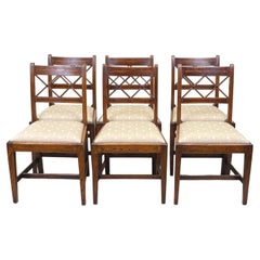 Set of 6 Georgian Elm Dining Chairs