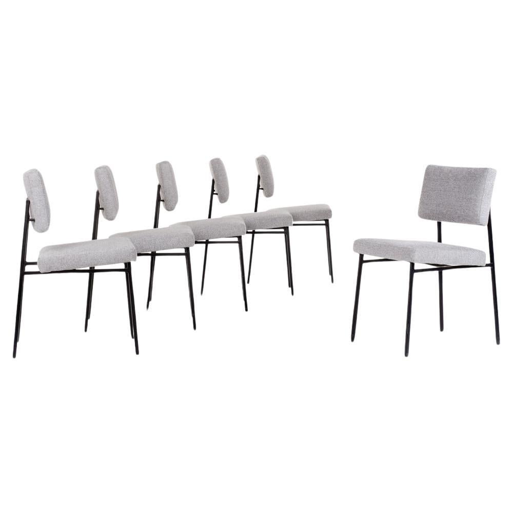 Set of 6 Gerard Guermonprez chairs for Magnani, 1950 For Sale