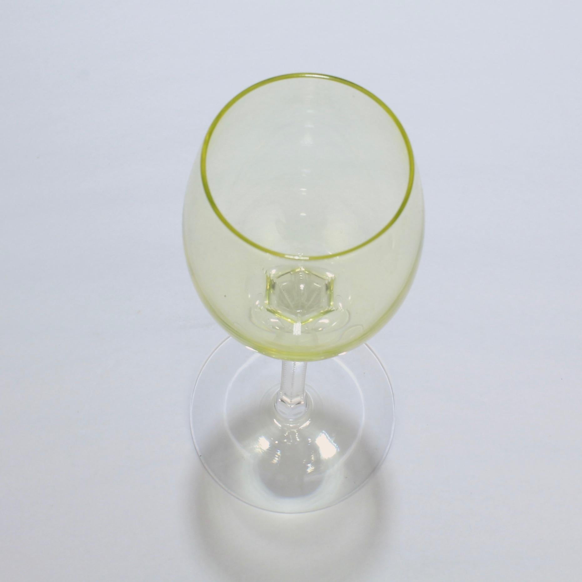 yellow stem wine glass