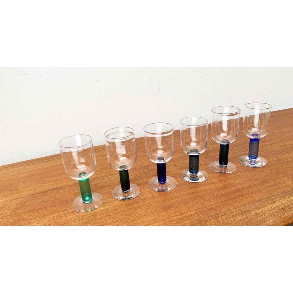 Set of 6 German Wine Glasses by Regina Kaufmann for Glashagen Hütte In Excellent Condition For Sale In Hamburg, DE