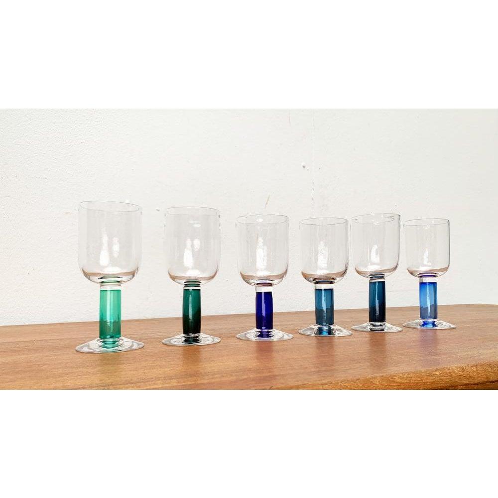 Set of 6 German Wine Glasses by Regina Kaufmann for Glashagen Hütte For Sale 2