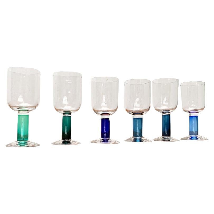 Set of 6 German Wine Glasses by Regina Kaufmann for Glashagen Hütte
