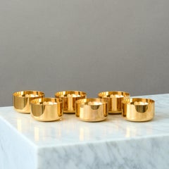 Set di 6 tazze/ciotole in ottone dorato di Pierre Forssell. Skultuna, Svezia, anni '60