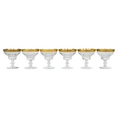 Set of 6 Gilt Glass Champagne Coupes Concord Collection by Theresiethal
