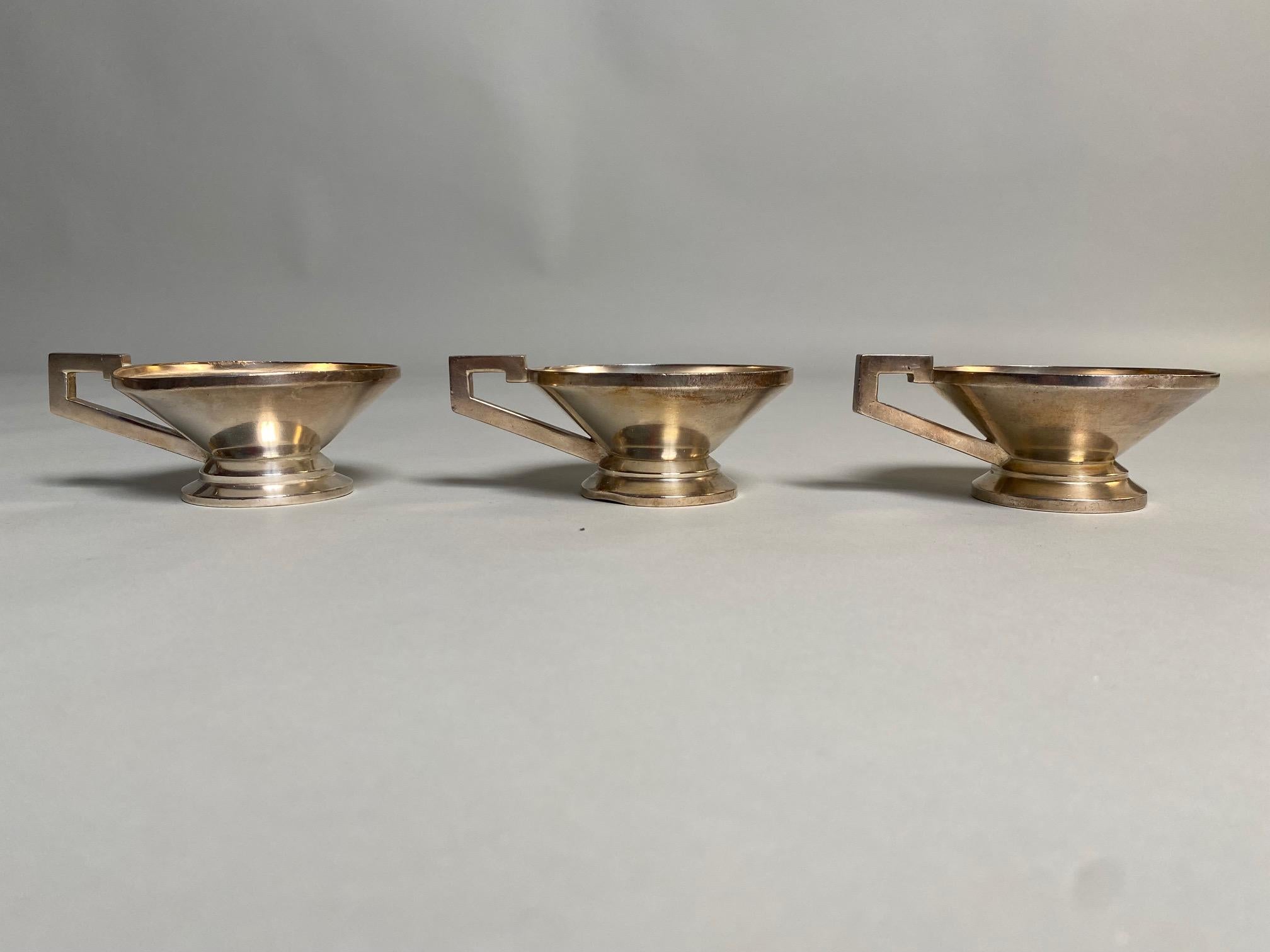 Art Deco Set of 6 Gio Ponti (Attributed.) Coffe Cups for Krupp, Milano, Art Déco 1930s For Sale