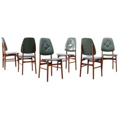 Set of 6 Gio Ponti Style Dining Chairs