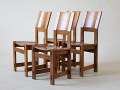 Set of 6 Giuseppe Rivadossi Dining Chairs, Italy c1970s