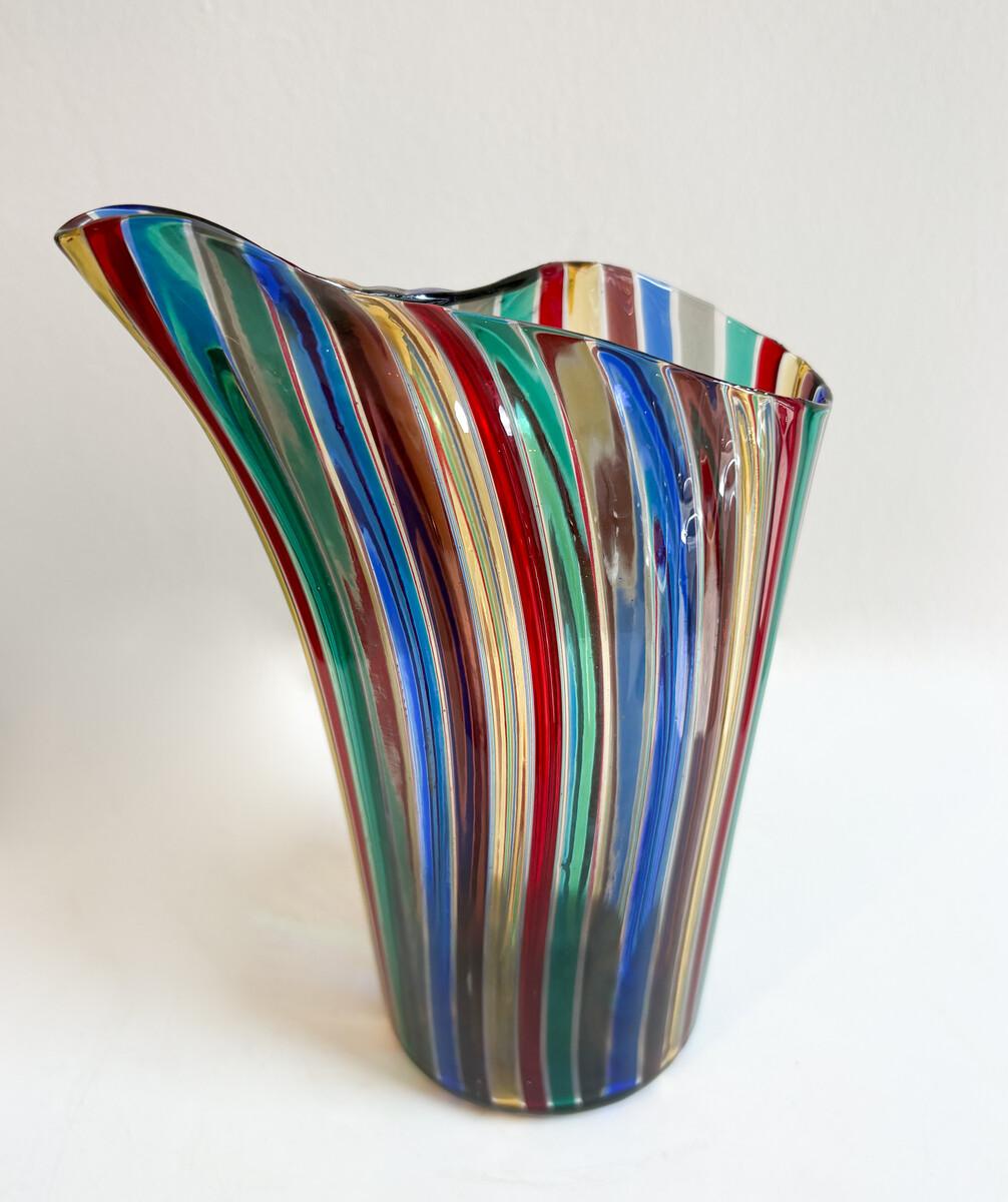 Mid-Century Modern Set of 6 Glasses and Pitcher by Gio Ponti for Venini, Italy, 1959 en vente