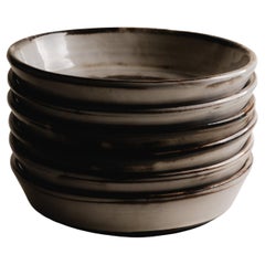 Ensemble de 6 assiettes en céramique émaillée, A Gérard Hoffman, 1970